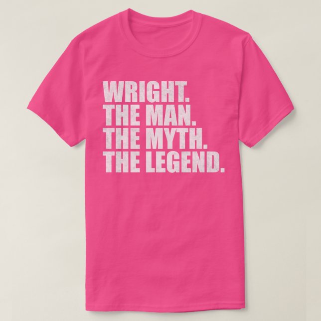 T-shirt Nom Wright Nom Wright nom prénom Wright (Design devant)