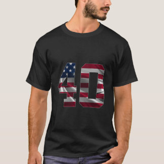 T-SHIRT NOMBRE 40 ANS ÉTATS-UNIS 40E ANNIVERSAIRE