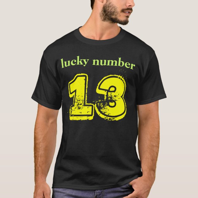 T-shirt nombre chanceux 13 (Devant)