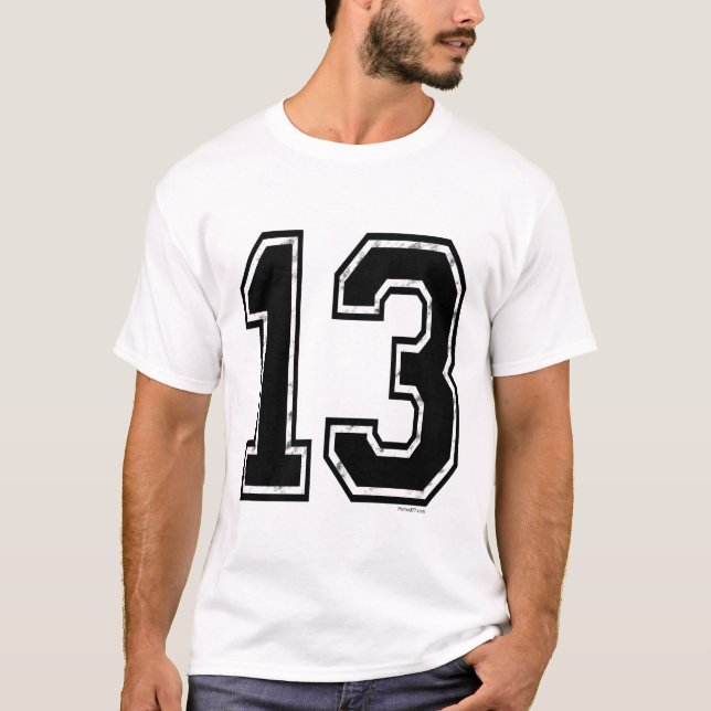 T-shirt Nombre du noir 13 (Devant)