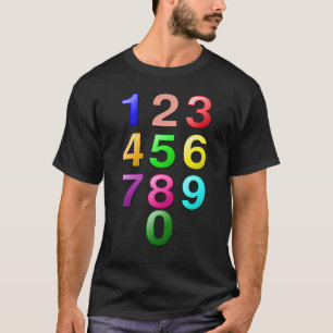 T-shirt Nombres de nombres entiers ou de compte à 9