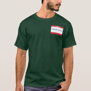 T-shirt nommé d'étiquette