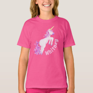 T-shirt nommé personnalisé par art d'aquarelle d