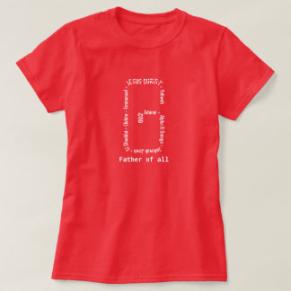 T-shirt Noms de Dieu en G Texte en forme Conception minima