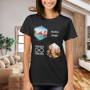 T-shirt Noms de photos d'amis pour toujours noir
