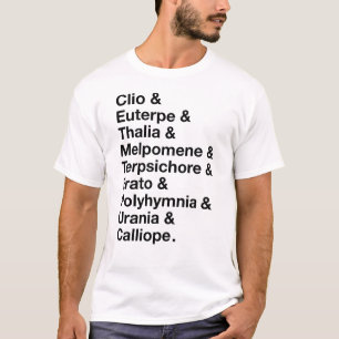 T-shirt Noms des Neuf Muses
