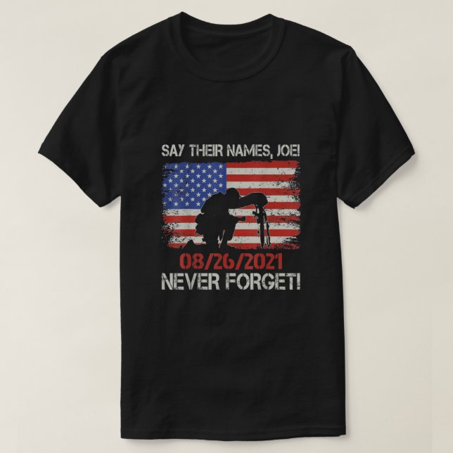 T-shirt Noms Des Soldats Tombés 13 Héros (Design devant)