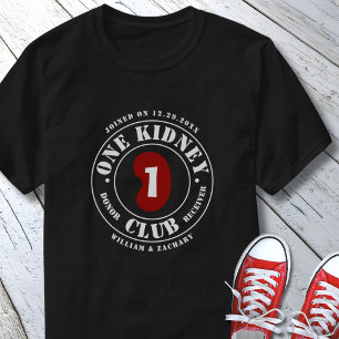T-shirt Noms du donneur et du receveur du One Kidney Club