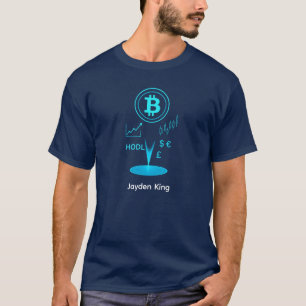 T-shirt Noms Personnalisés Hologramme Bitcoin HODL