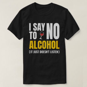 T-shirt Non À L'Alcool - Drôle White Lie Party Sarcastiq