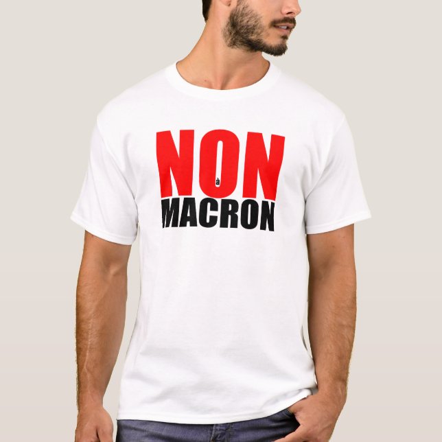 T-shirt NON À MACRON hommes Tee (Devant)