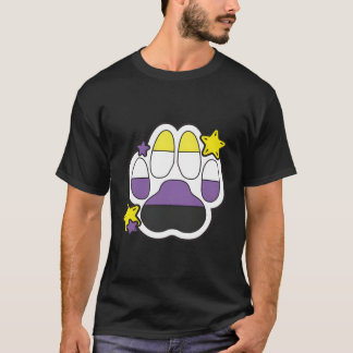 T-shirt Non Binaire Furry Patte Mois Lgbtq Droits Gais Fie