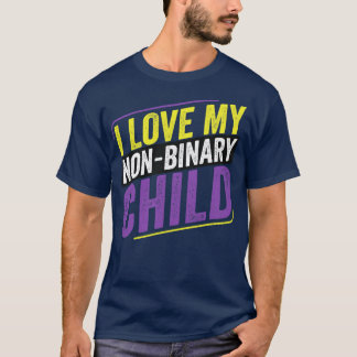 T-shirt Non-binaire J'aime mon enfant non-binaire LGBT Mèr
