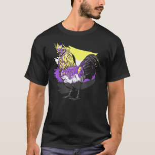 T-shirt Non Binaire  Poulet Non Binaire LGBT Support Agend