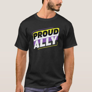 T-shirt Non Binary Fier Maman Lgbt Enby Mère Ally Costum