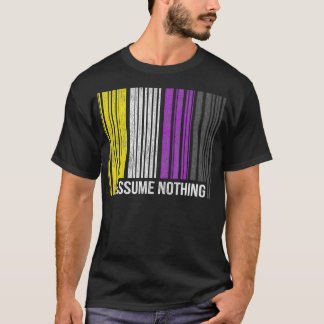 T-shirt Non Binary Pride Flag Barcode Agender Genderfluid 