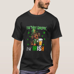 T-shirt Non ivre Je suis Irlandais Patrick s Day Dachshund