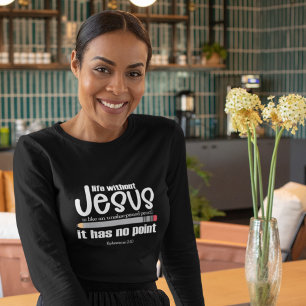 T-shirt NON, JÉSUS ? NON ! Citation chrétienne des femmes 