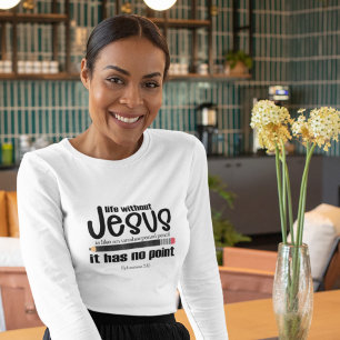 T-shirt NON, JÉSUS ? NON ! Manche longue pour les femmes c