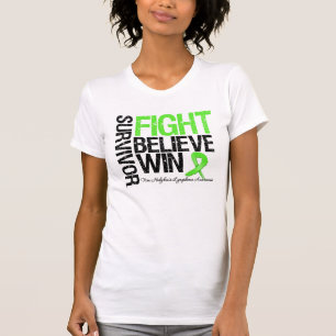 T-shirt Non le combat de survivant de lymphome de Hodgkins