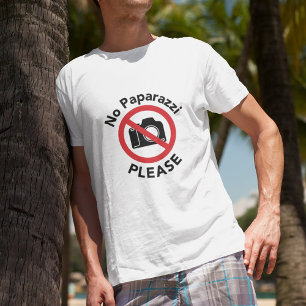 T-shirt Non Paparazzi S'Il Vous Plaît - Presque Célèbre