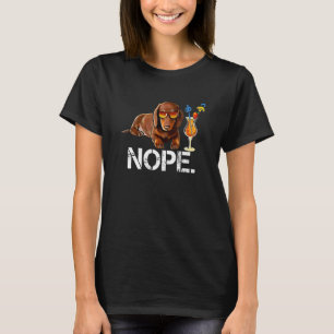 T-shirt Non Pas Aujourd'Hui Lazy Dachshund Animal