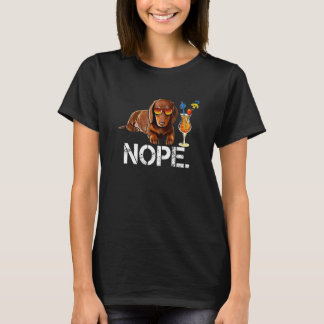 T-shirt Non Pas Aujourd'Hui Lazy Dachshund Animal