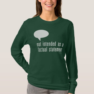 T-shirt non prévu comme déclaration factuelle