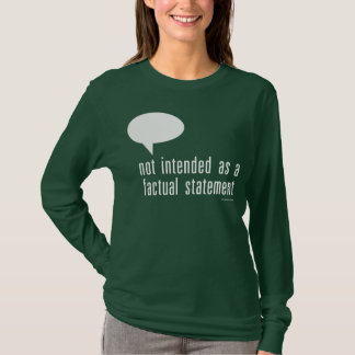 T-shirt non prévu comme déclaration factuelle