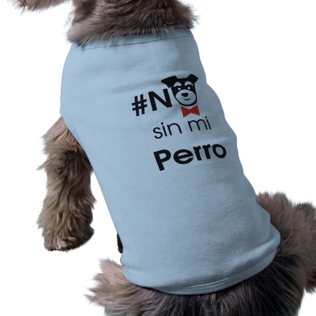 T-shirt Non sans mon chien (Dos)