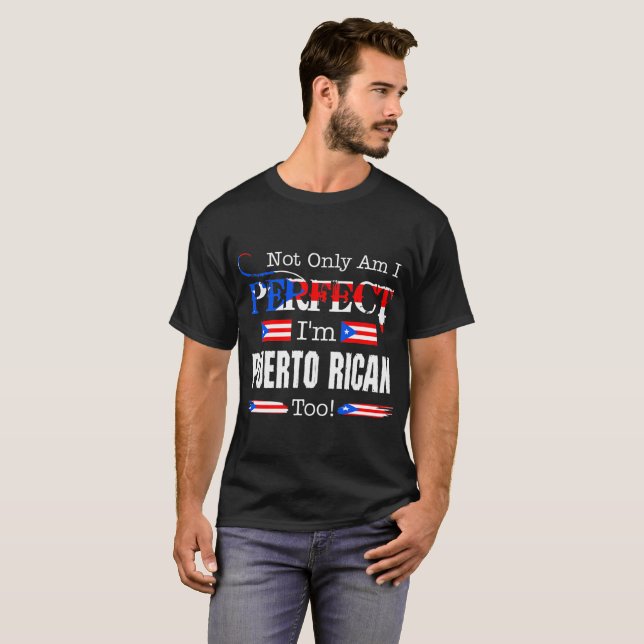 T-shirt Non seulement de Portoricain pays parfait de (Devant entier)