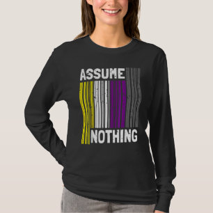 T-shirt Nonbinaire I Fierté Lgbt I Code-Barres Du Drapeau 