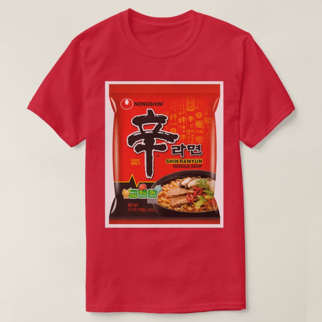 T-shirt Nongshim Shin Ramyun (épicé)  (Design devant)