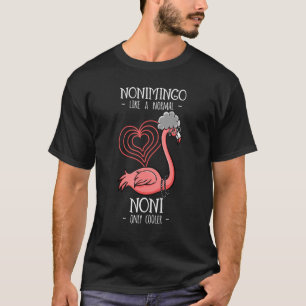 T-shirt Nonimingo Noni Flamant rose Grand-mère Grand-mère 
