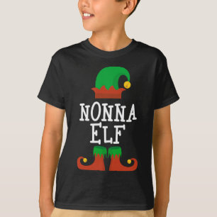T-shirt Nonna Elf Christmas Matching Famille Drôle Pajama 