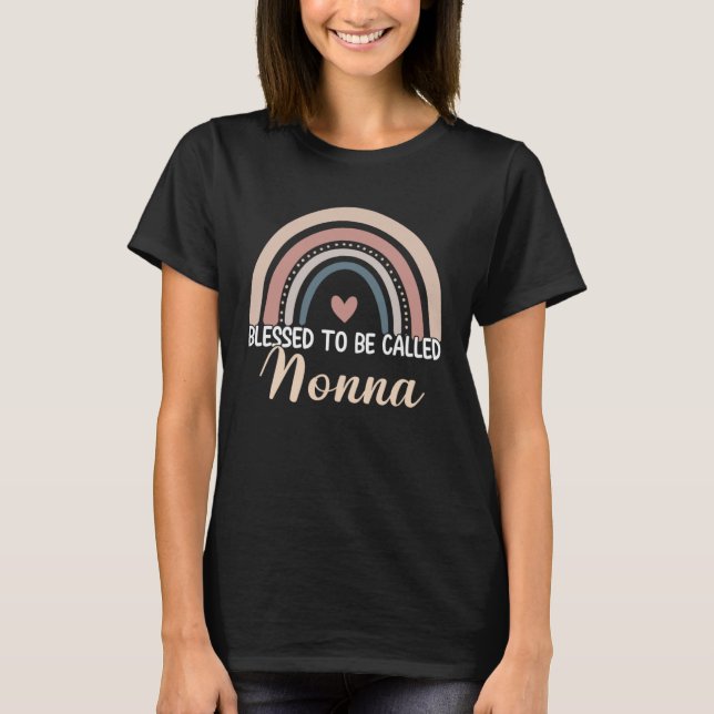 T-shirt Nonna Mothers Day Blessed To Be Called Nonna Rainb (Devant)