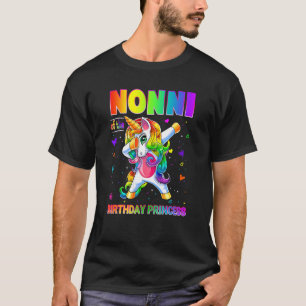 T-shirt Nonni De L'Anniversaire Princesse Fille Dabbing Un