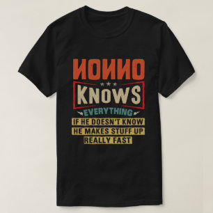 T-shirt Nonno Sait Tout Amusant Retro Grand-Père Cadeau