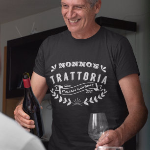 T-shirt Nonno's Trattoria Italien Grand-pa cuisine