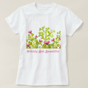 T-shirt Nopal avec Rose du désert Femme Rose