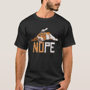 T-shirt Nope Lazy Beagle Chien Chien Chiot Animal Animaux 