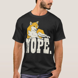 T-shirt Nope Shiba Inu mignonne Japonais chien animal de c