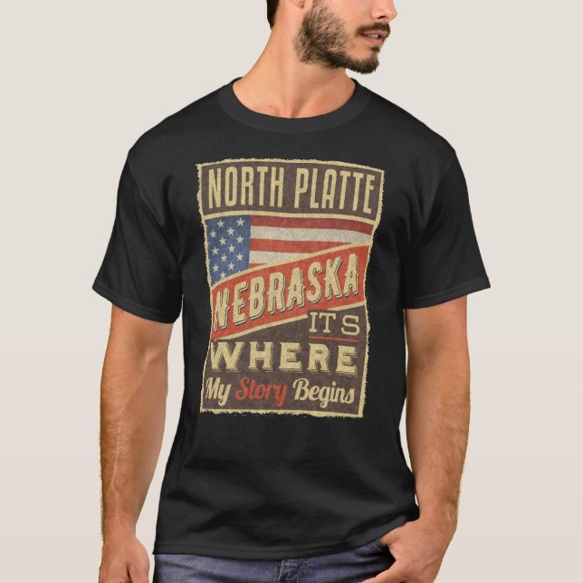T-shirt Nord Platte Nebraska (Devant)