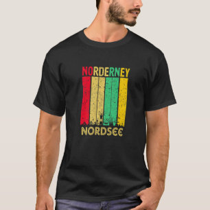T-shirt Norderney North Sea Skyline Pour Touristes Et Sout