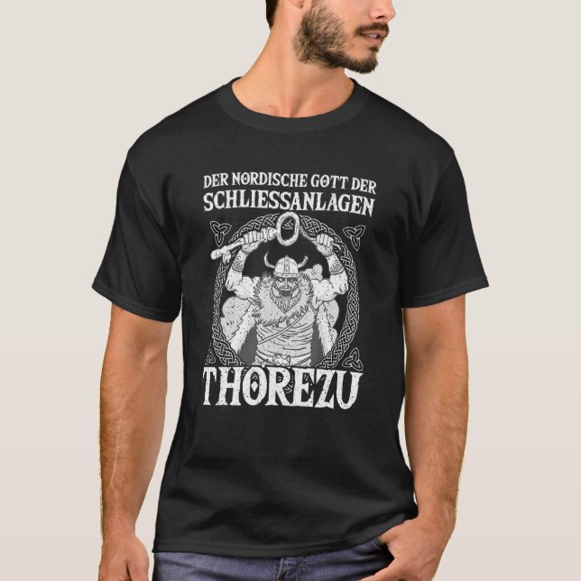T-shirt Nordic Mythology God of Locking Systems Thorezu Vi (Devant)