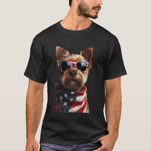 T-shirt Norfolk Terrier Chien 4 Juillet Indépendance Améri