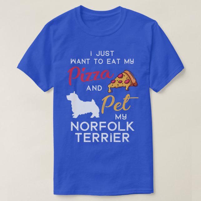 T-shirt Norfolk Terrier Chien Pizza Louveur Xmas Birthda (Design devant)
