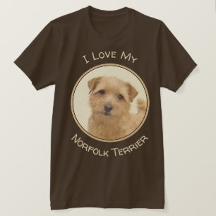 T-shirt Norfolk Terrier Peinture - Art Chien original