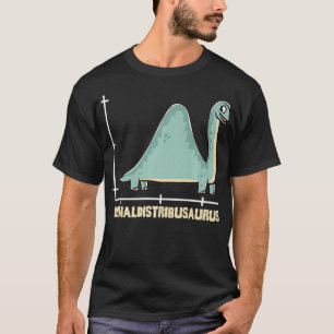 T-shirt Normaldistribusaurus Dinosaur Statistiques amusant