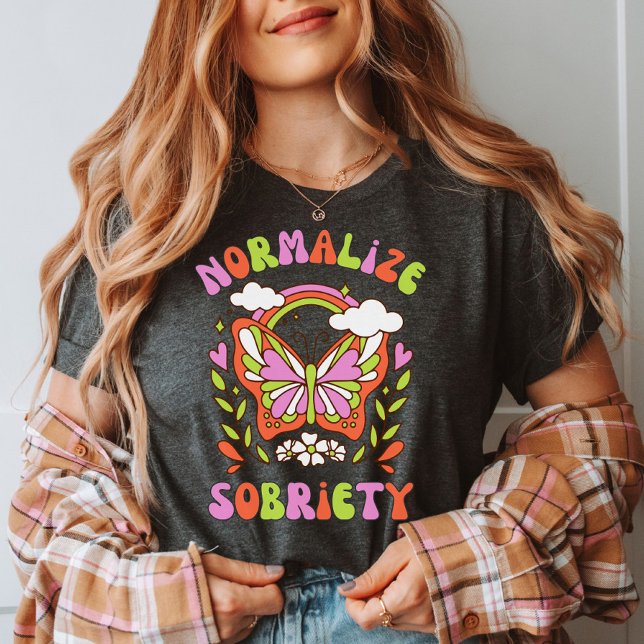 T-shirt Normaliser la sobriété | Sober Life | Traitement d (Créateur téléchargé)